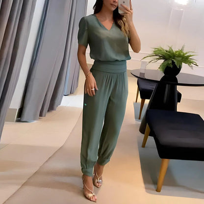 Moderne Damesoutfit Shirt en Broek Set