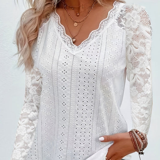 Contrast Kant V-hals T-shirt – Zachte Stof & Flexibele Pasvorm