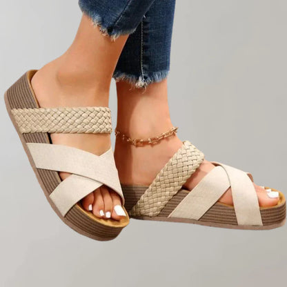 Orthopedische plateausandalen dames comfortabel