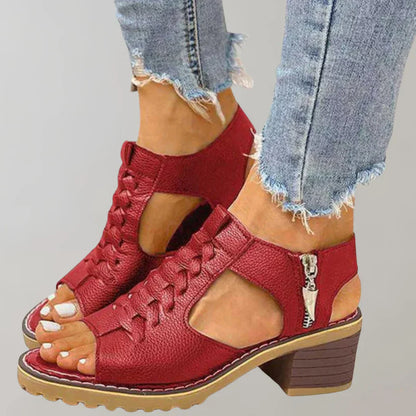 Orthopedische sandalen met hak