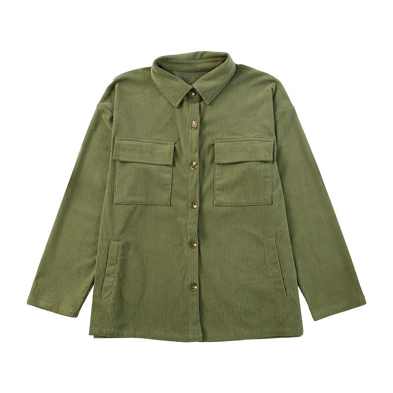Corduroy Overhemd - Knoopsluiting & Borstzakken