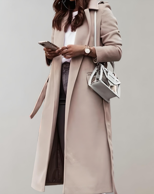 Odah Coat | Elegant Oversized Coat with Belt