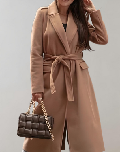 Odah Coat | Elegant Oversized Coat with Belt