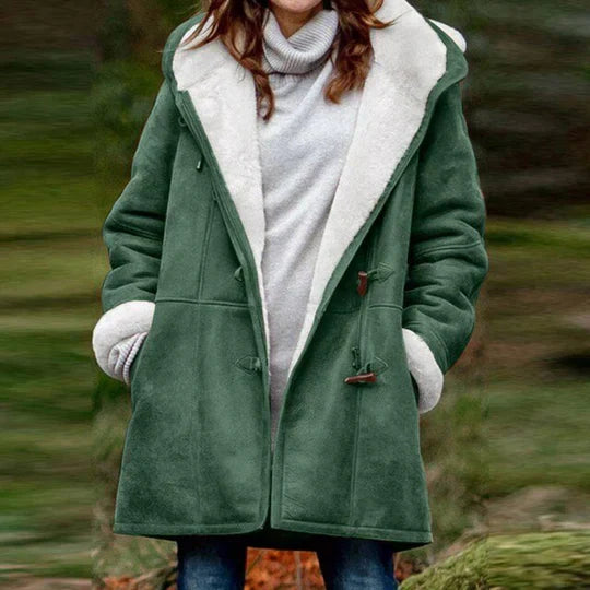 Isabella - casual, met fleece gevoerd jack met capuchon