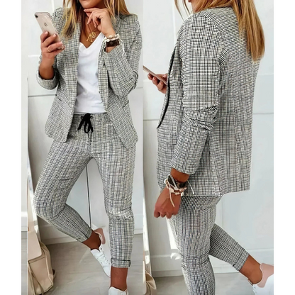 Lotte | Damespak met lange blazer en broek