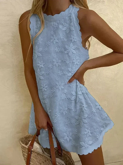 Dellona Casual kanten mouwloze jurk voor dames