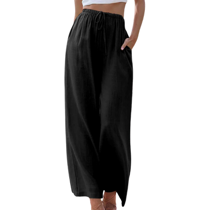 Mila | Wijde Broek met Trekkoord | Casual Comfort | Luchtige Viscose