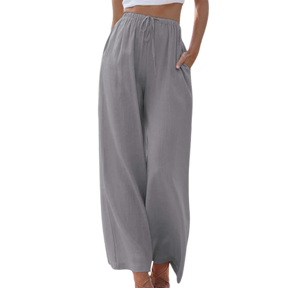 Mila | Wijde Broek met Trekkoord | Casual Comfort | Luchtige Viscose
