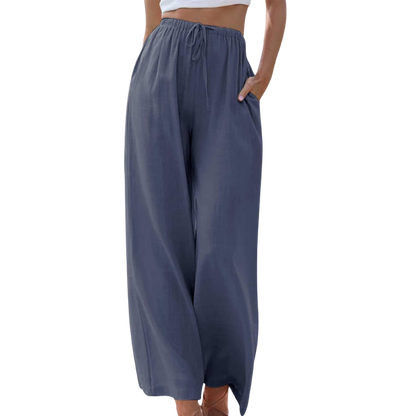 Mila | Wijde Broek met Trekkoord | Casual Comfort | Luchtige Viscose