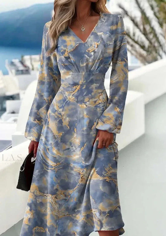 Dottie Elegante grijze jurk met vintage sweetheart halslijn