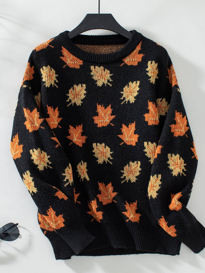 Elavira Trui | Casual Maple Leaf Trui