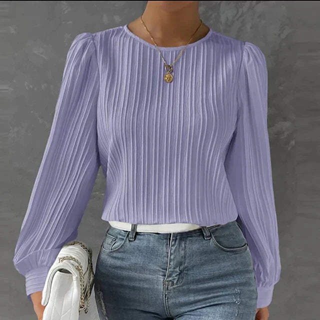Dames blouse met plooi