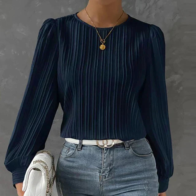 Dames blouse met plooi