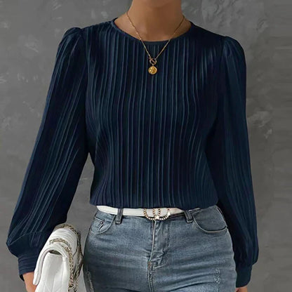 Dames blouse met plooi