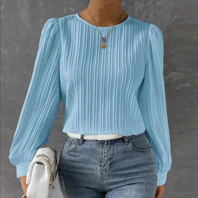 Dames blouse met plooi
