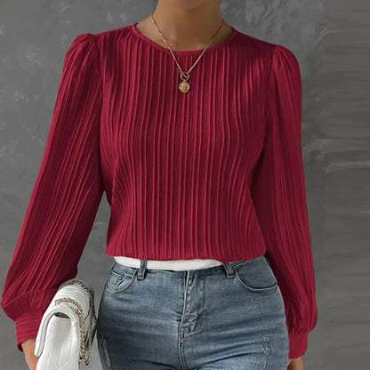 Dames blouse met plooi