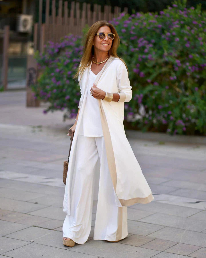 Ellana Katoen en linnen jurk met olieprint