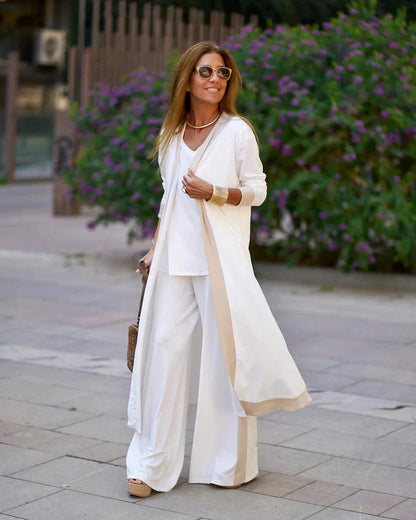 Ellana Katoen en linnen jurk met olieprint