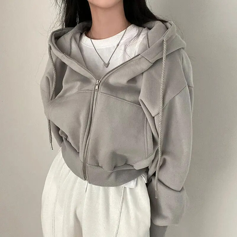 Oversized zip-up hoodie voor dames