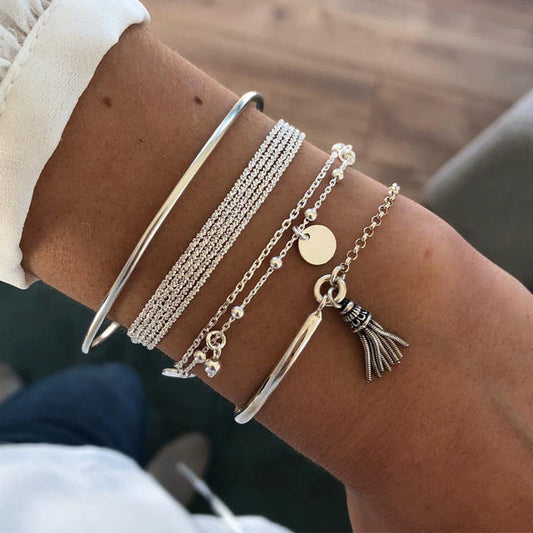 Zilveren Boho Charm Armband