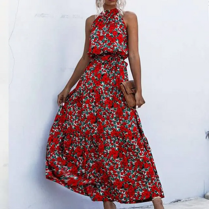 Fenella Strapless Maxi jurk met bloemenprint