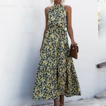 Fenella Strapless Maxi jurk met bloemenprint