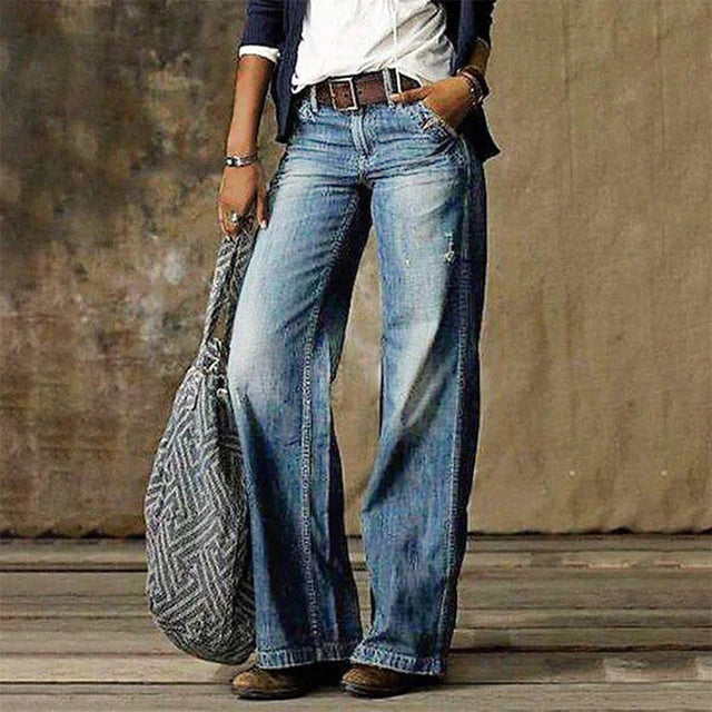 Céline - Elegante jeans met wijde pijpen