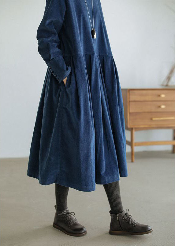 Elegante maxi-jurk in wijd model met lange mouwen voor een verfijnde look