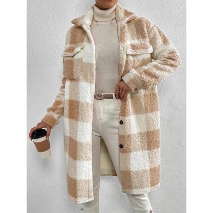 Rebeca Jas | Warm checked fleece jacket