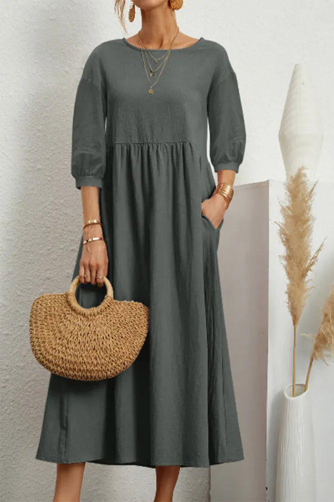 Ginny Effen casual jurk met Ohals en Alijn
