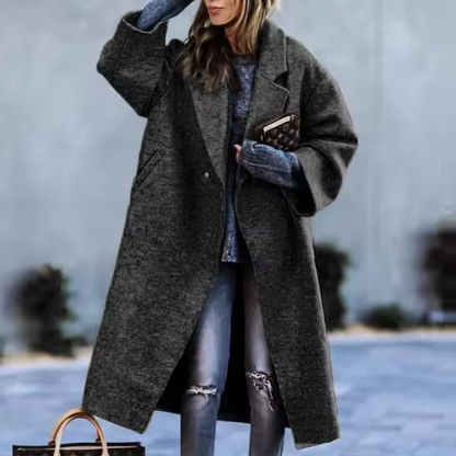 Gisele - Elegante lange mouwen winterjas