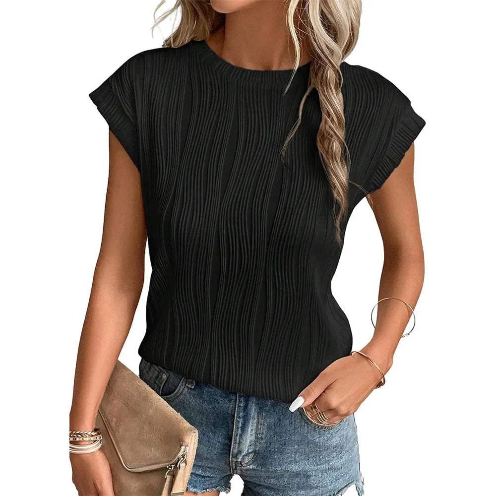 Dames T-shirt - Gestreept - Korte Mouwen - Perfect voor Casual en Nette Look