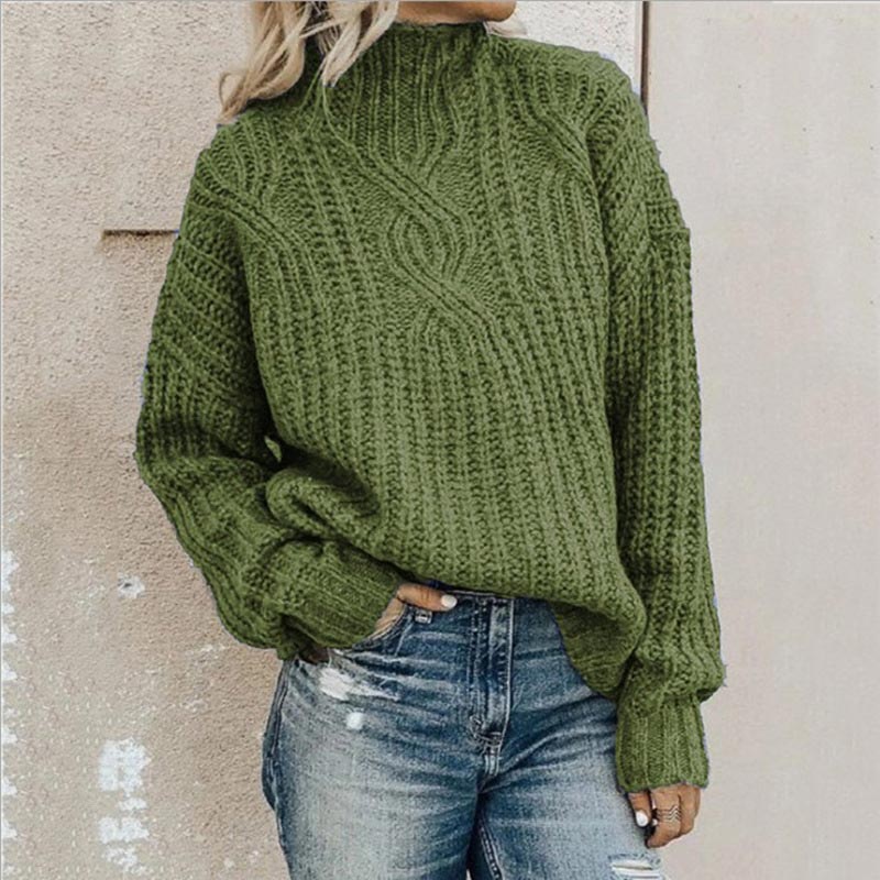 Sharon | Casual Gebreide Sweatshirt Met Coltrui - Ideaal Voor Herfst/Winter