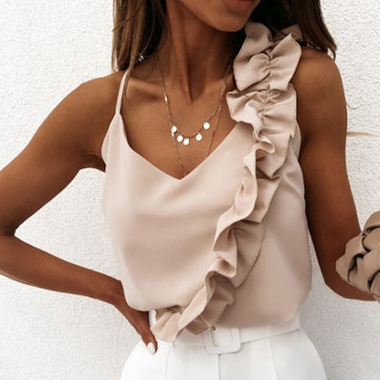 Lorraine - One-Shoulder Ruffle Top voor Dames - Chic & Trendy