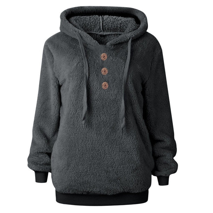 Susi - donzige dames fleece sweater met capuchon