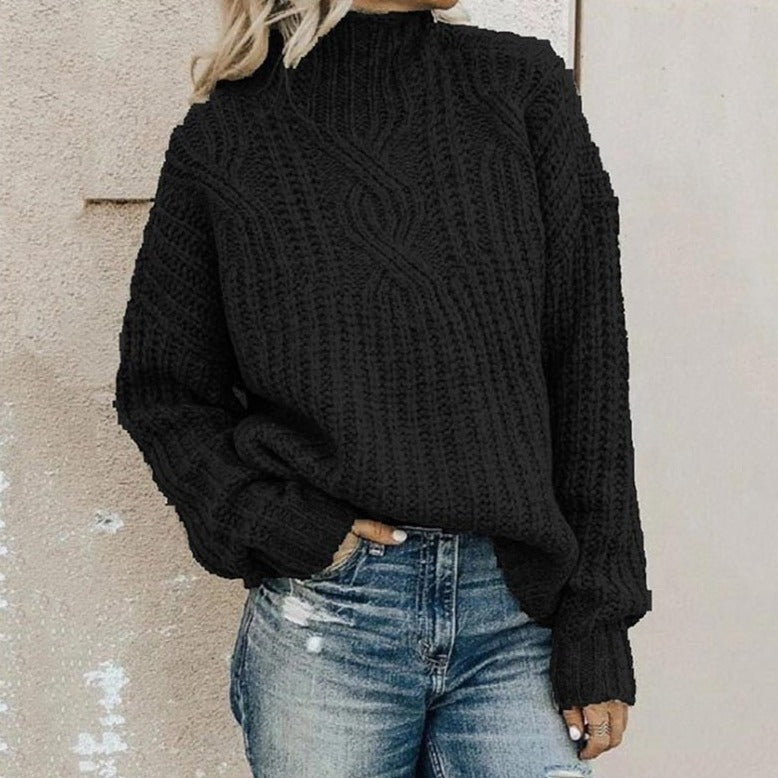 Sharon | Casual Gebreide Sweatshirt Met Coltrui - Ideaal Voor Herfst/Winter