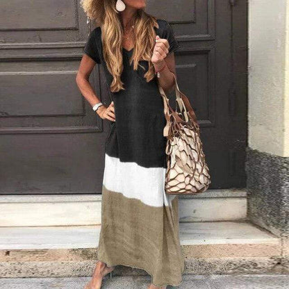 Haelle Boho casual meerkleurige maxi jurk