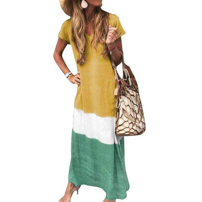 Haelle Boho casual meerkleurige maxi jurk