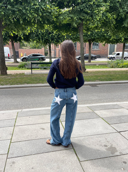 Emily | Denim Jeans met Ster Accent | Casual Streetwear | Duurzaam Katoen