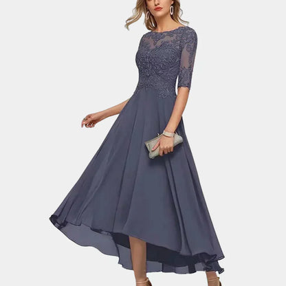 Elegante damesjurk van chiffon, tot op de enkels