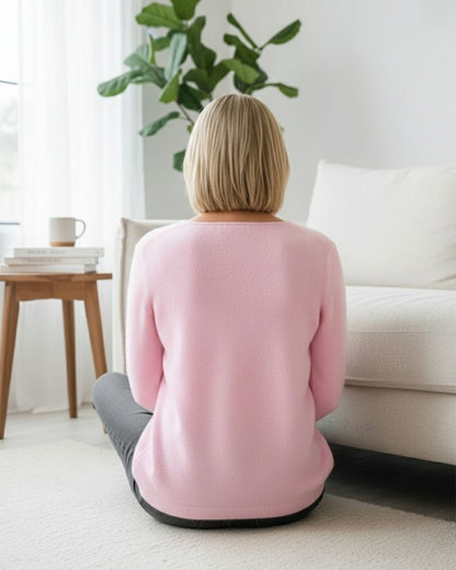 Mila | Dames trui met lange mouwen, effen, chic en comfortabel