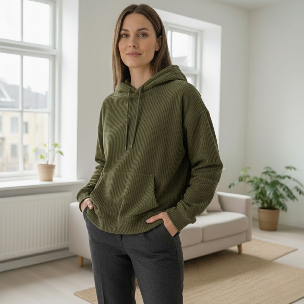 Janice | Chique en comfortabele Velvetron-fluwelen hoodie voor dames