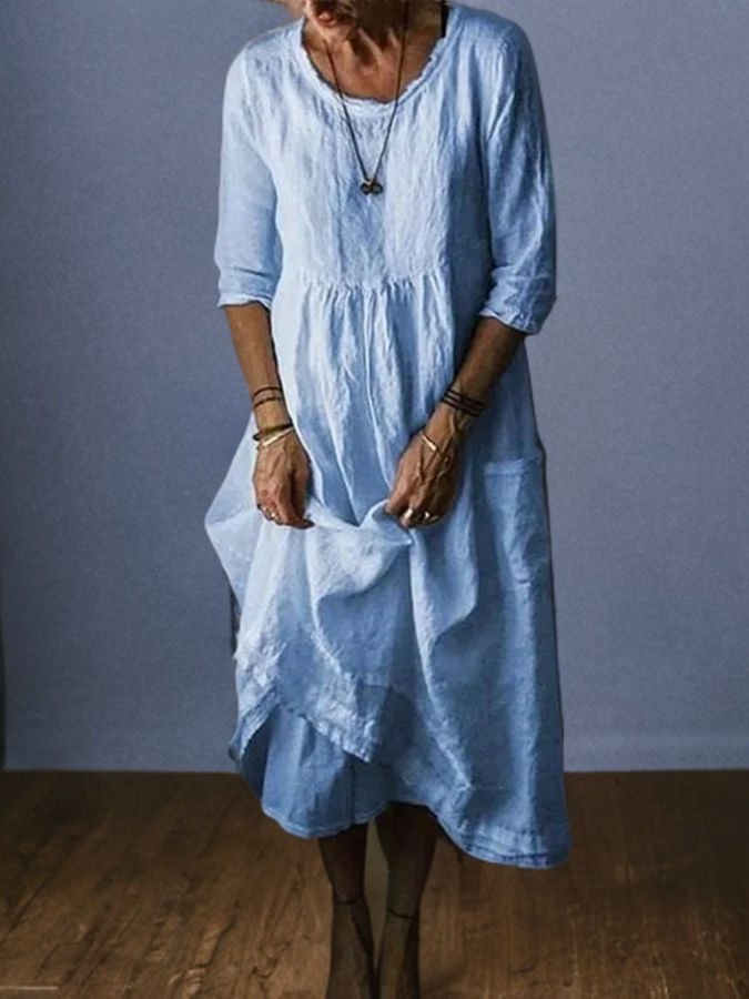 Jessica Linnen Lange Jurk Casual