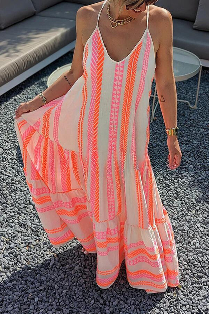Kalea Cami maxi jurk met etnische print