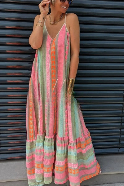 Kalea Cami maxi jurk met etnische print