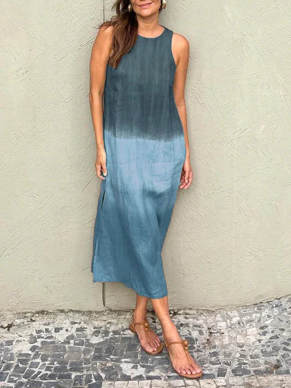 Kyline Casual maxi jurk van katoen en linnen