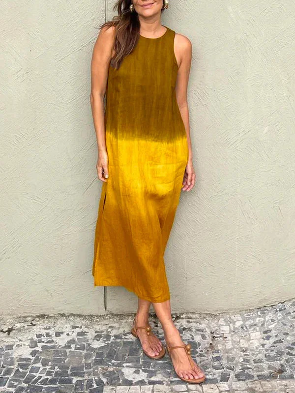 Kyline Casual maxi jurk van katoen en linnen