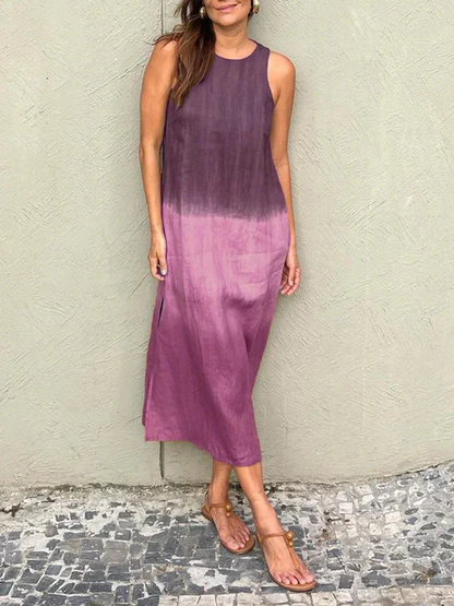 Kyline Casual maxi jurk van katoen en linnen