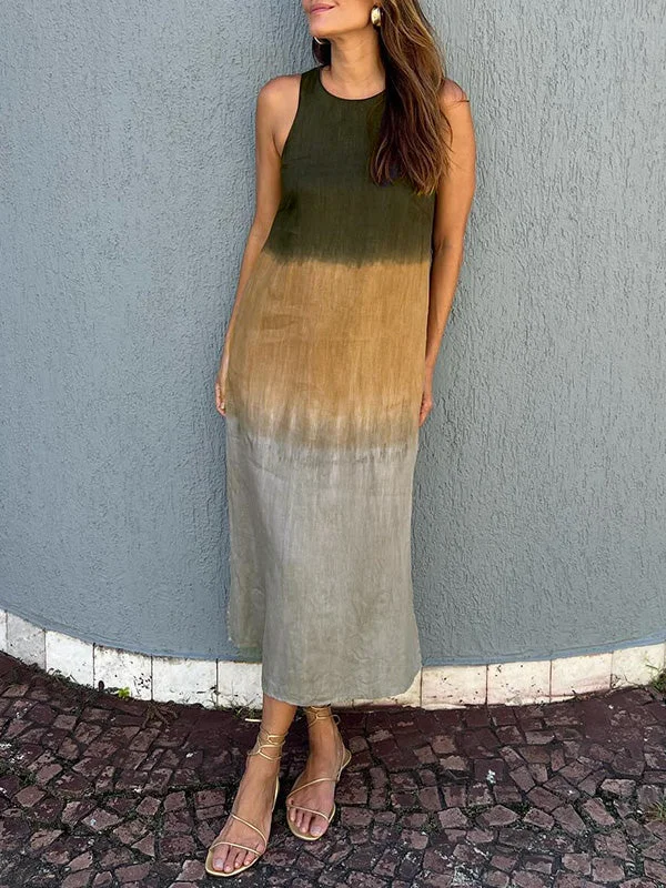 Kyline Casual maxi jurk van katoen en linnen