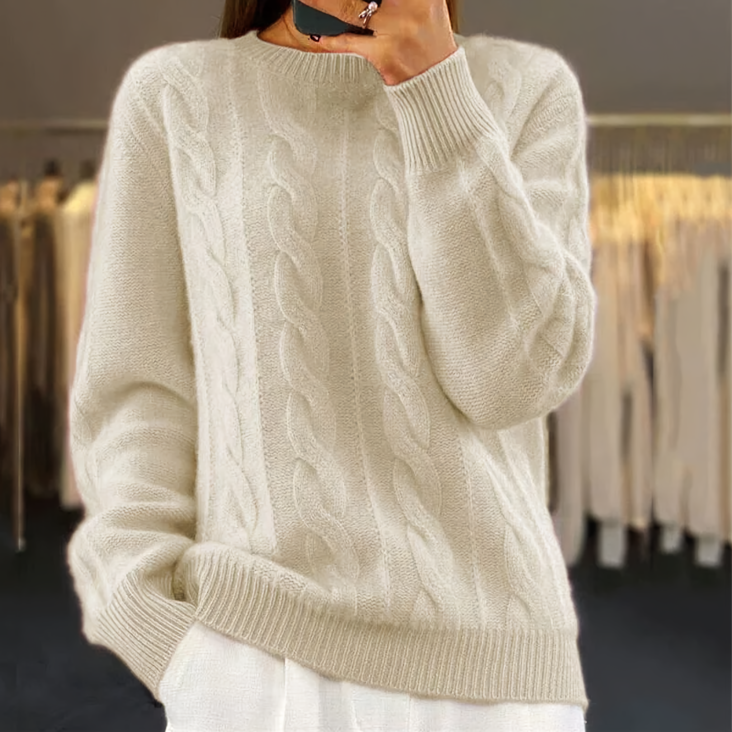 Vintage semi-turtleneck trui - Libby